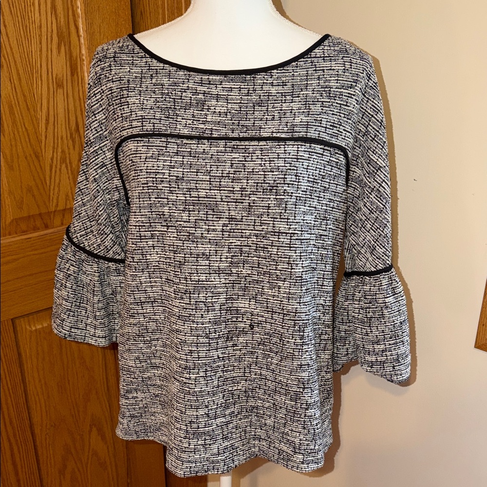 Calvin Klein Monochrome Textured Blouse